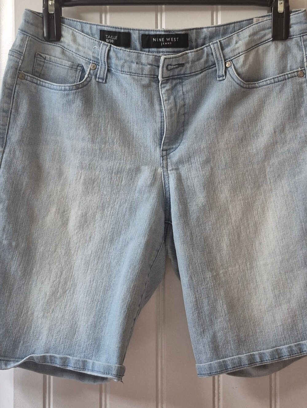 Womens Nine West  Denim Bermuda Shorts Size 10